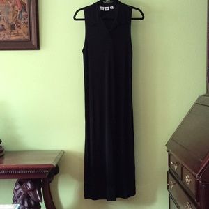 DKNY Classic Stretchy Jersey Sleeveless V-Neck Maxi